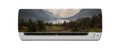 DreamKraft Abstract Design Nature Colorful Decorative AC Sticker (Multicolor PVC Vinyl, 30cm X 91cm)