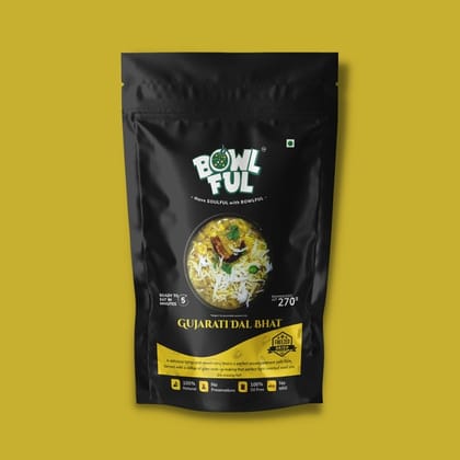 Bowlful Gujarati Dal Bhat - 70g Net, Sweet & Tangy Lentil Curry with Rice
