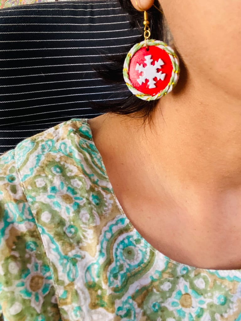 Cheer-Me-Up Christmas Earrings - Red - Earrings | Buy online on ZillyBuy