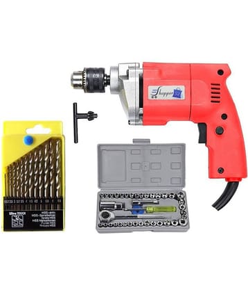 Shopper52 - Drill Machine Combo 350W 10mm Corded Drill Kit