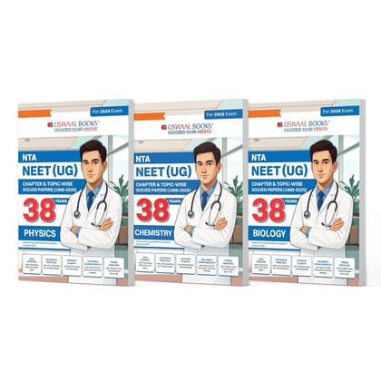 Oswaal NEET (UG) Solved Papers 2024 Exam Preparation Set, Physics Chemistry Biology Books, 38 Years Chapter-wise Solutions (1988-2025) [Paperback] Oswaal Books And Learning Private LimitedArihant