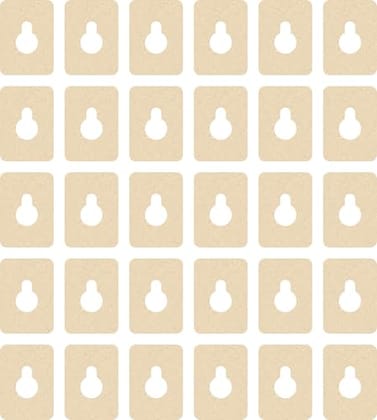 THE Magical Gifts MDF Wooden Keyhole Picture Hanger Hook for Wall Hanging Small Self Adhesive MDF Base Hook for Frame Artwork DIY Projects (25, 2.5x3.5CM)