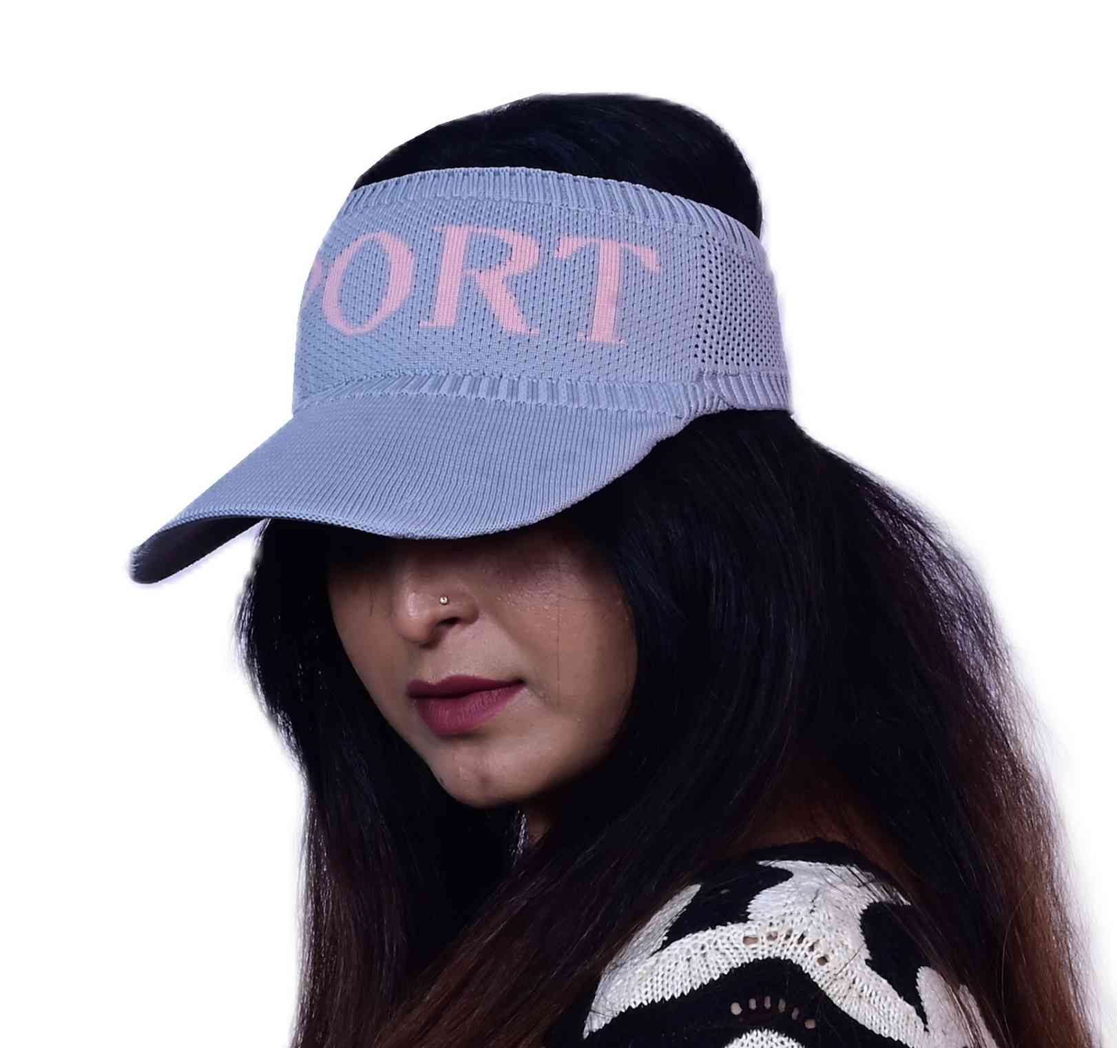 Tennis Golf Half Visor Hats And Caps For Men Grey Color