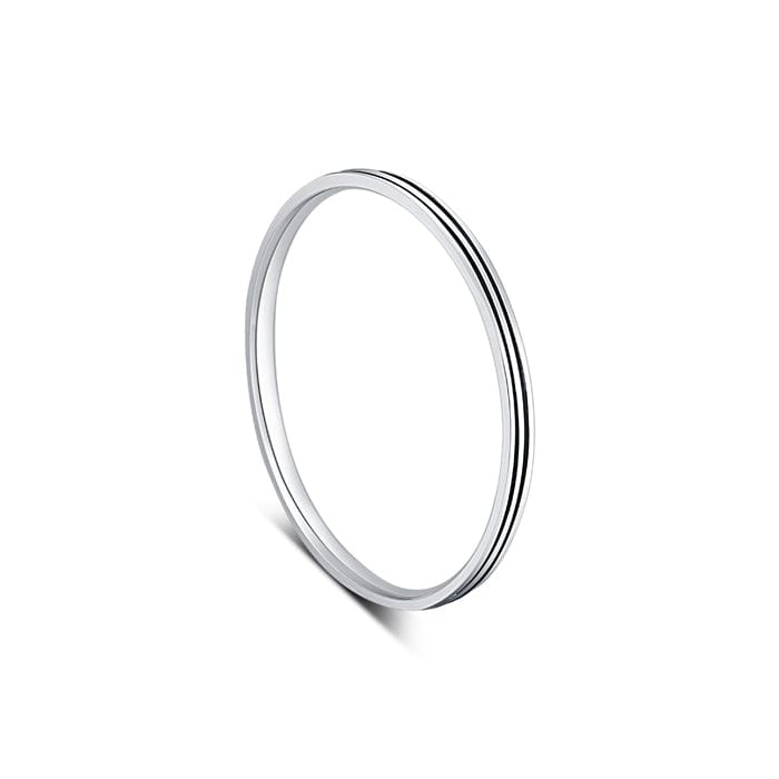 Black Grace 2 Lines Silver Kada for Men-2.2”