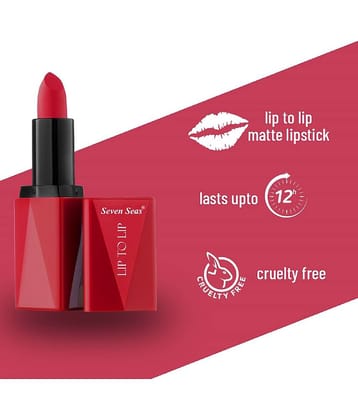 Seven Seas Lip To Lip Matte Lipstick | High Coverage | High Intensity Lipstick (Castro 1)