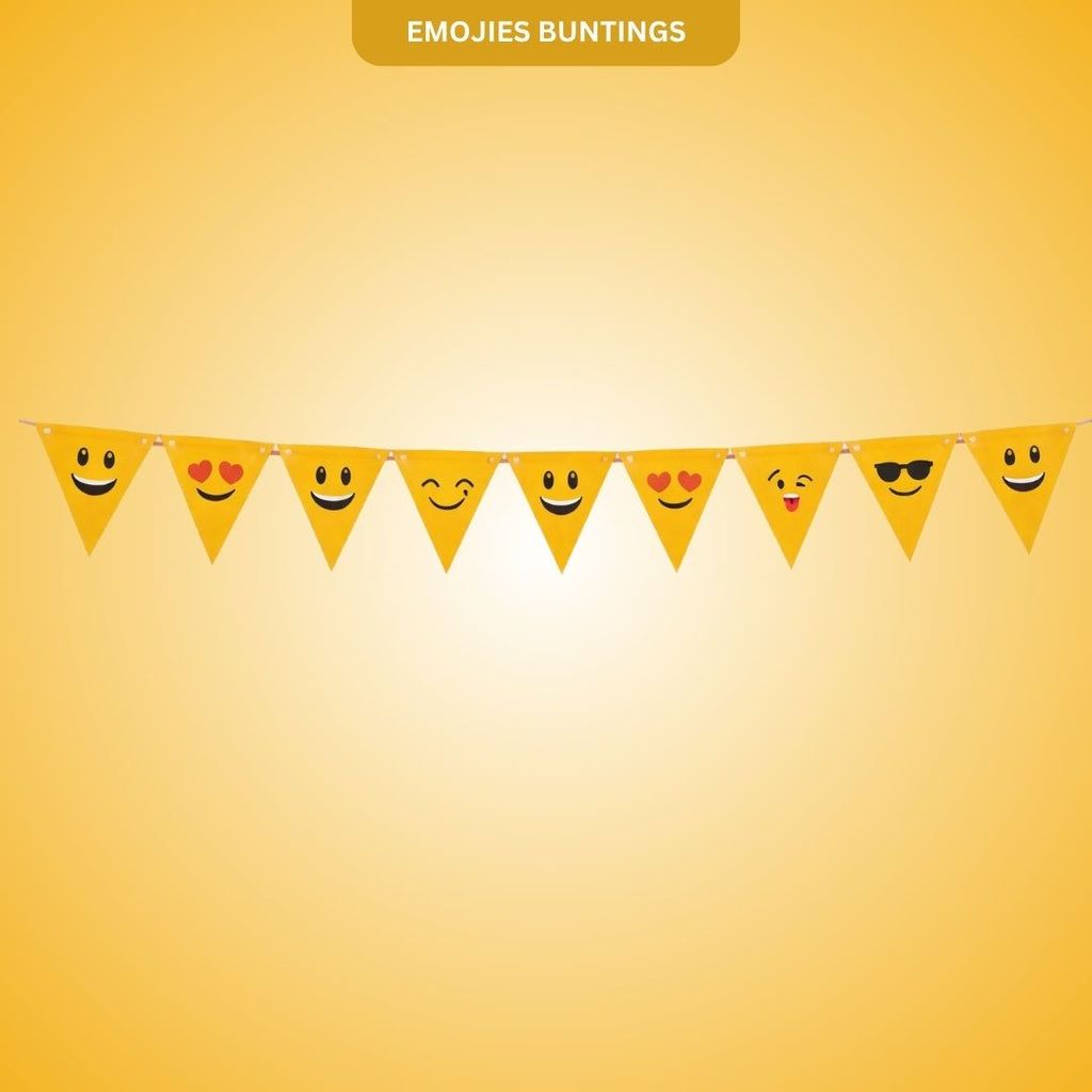 Emojies Buntings - 9FT - Party and Festive Needs | Buy online on ZillyBuy