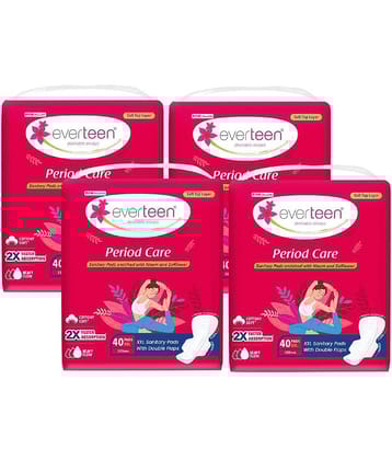 everteen Period Care XXL Soft 40 Sanitary Pads 320mm - 4 Packs (40 Pads Each)