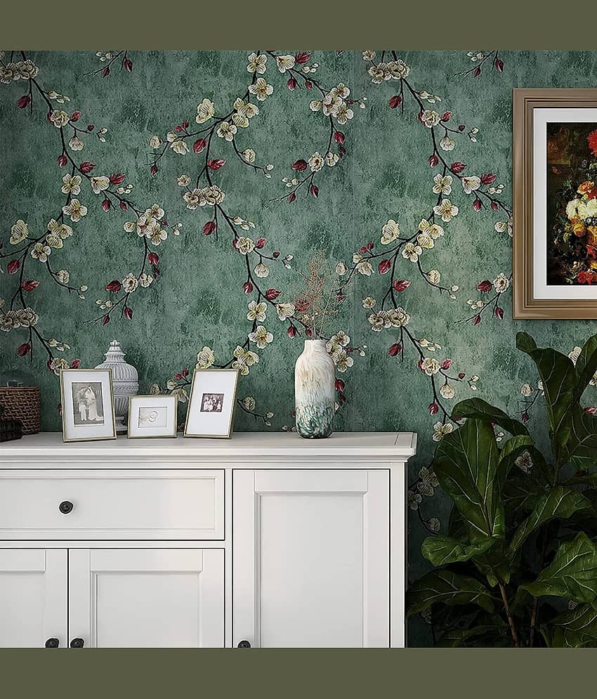 sekhmert Floral Wallpaper ( 45 x 500 ) cm ( Pack of 1 )