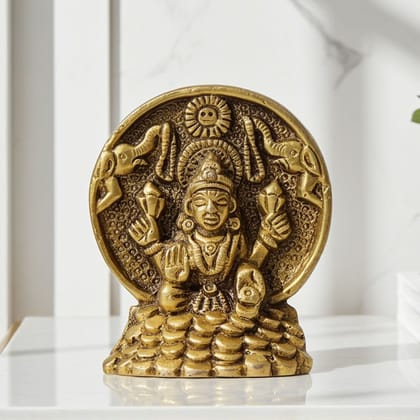 Brass Showpiece Laxmi Ji God Idol Statue (BSMAS1713 L)