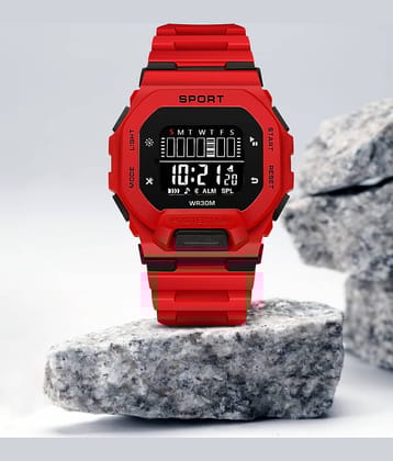 Trex Red Silicon Digital Men's Watch