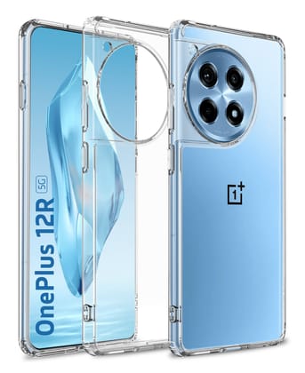 Ice Crystal Series Hybrid Transparent PC Military Grade TPU Back Cover for OnePlus 12R 5G, 6.78 inch, Crystal Clear
