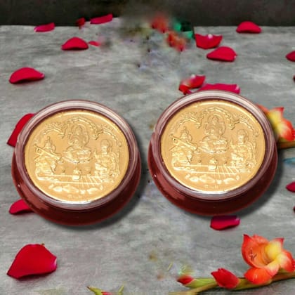 GOLD PLATED Puja Coin - For Worship or GIFT (Bulk Buyers Welcome)-2