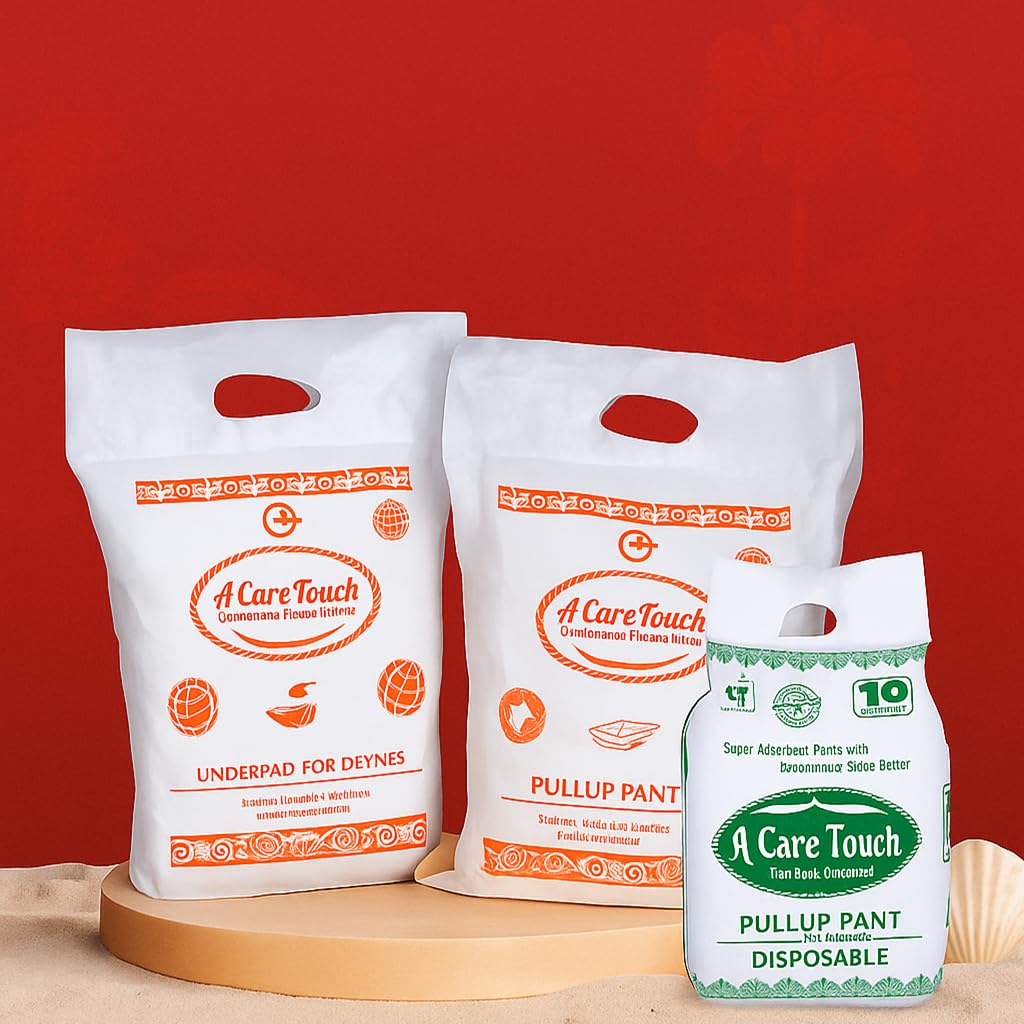 A Care Touch Disposable Pull Up Pants with Two Pack of Underpads, Super Absorbent, Leak-proof (Pack of 1 L-XL Pull Up Pant & 2 underpads)