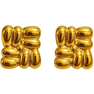 kimti 18K Gold Plated Crawford Anti Tarnish Earrings