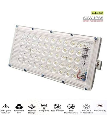 EmmEmm 50 Watts IP 65 Waterproof Flood Light Cool Day Light - Pack of 1