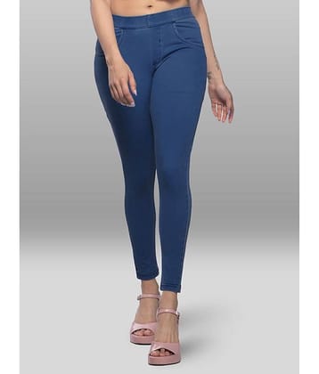 LYRA - Cotton Skinny Fit Navy Women's Jeggings ( Pack of 1 )