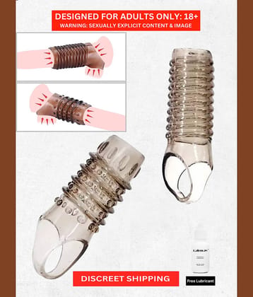 Erection Strengthening Time Enhancing Penis Cover Waterproof Adjustable Penis Sleeve  with Free Calmras Lube
