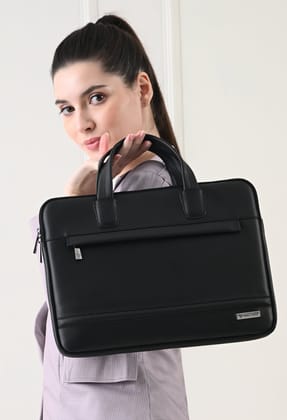 Vaku Luxos ® CASTINO 14 inch Laptop Bag Premium PU Leather Laptop Sleeve Messenger Bag For Men and Women