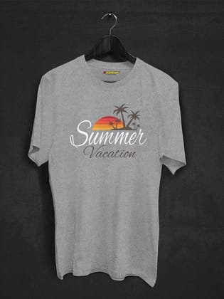 Summer Mood Vacation T-shirt-Grey / XS