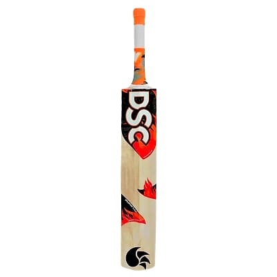 DSC WILDFIRE BLAZE TENNIS CRICKET BAT: Kashmir Willow Bat for Junior Players with Cross Weave Tape and Toe Guard (Size - 1) by Total Sporting And Fitness Solutions Pvt Ltd
