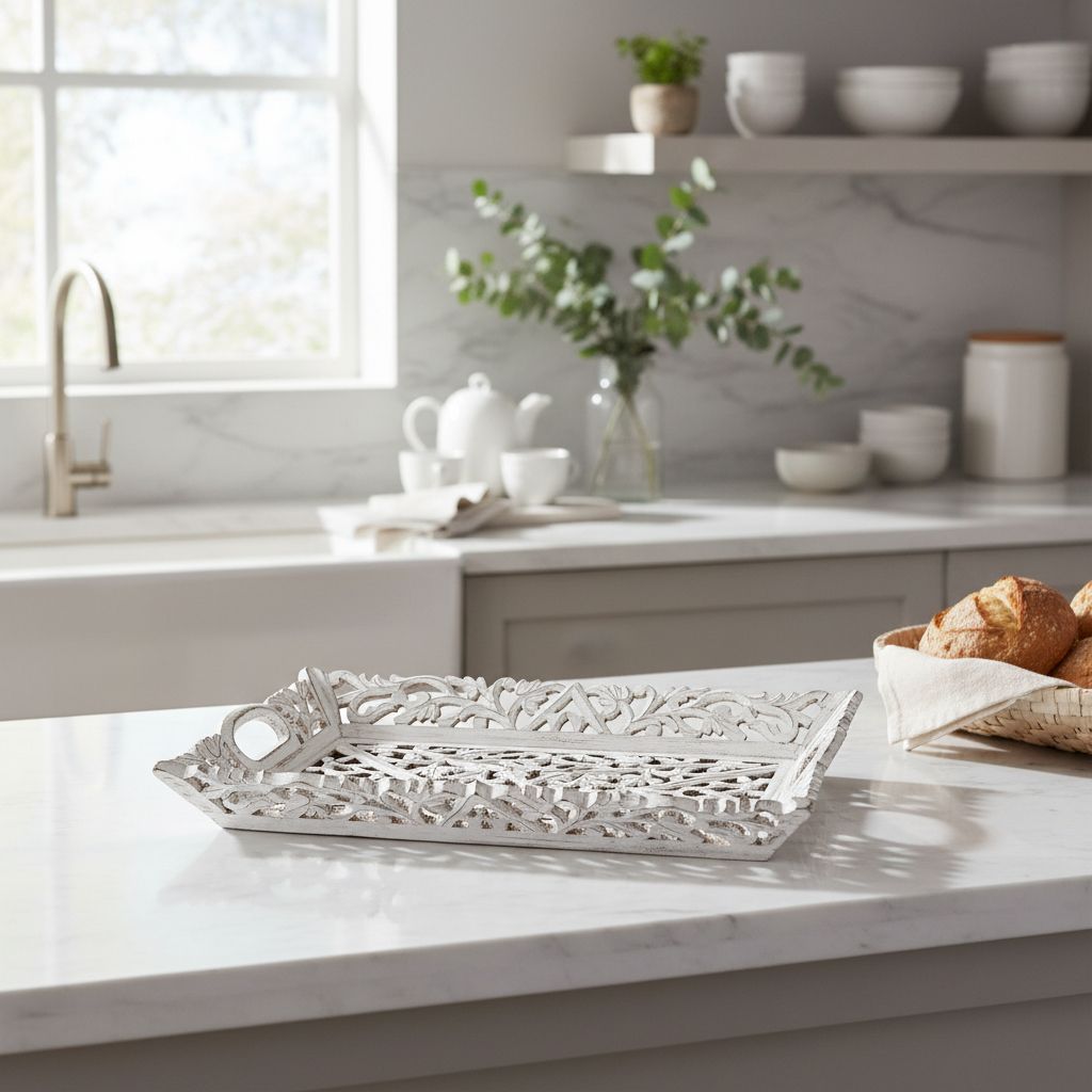 Solid Wood Serving Tray with Handles | Kitchen - Hospitality Tray