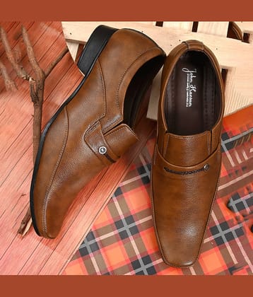 John Karsun Tan Men's Mocassin Formal Shoes