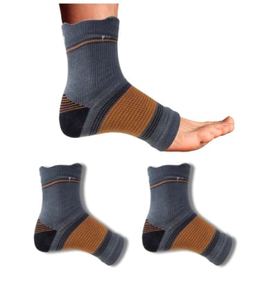 3_Pair Set Unisex Casual Cotton Printed Ankle Length Support Socks (Multicolor)-PID63421 3_Pair Set Unisex Casual Cotton Printed Ankle Length Support Socks (Multicolor)-PID63421
