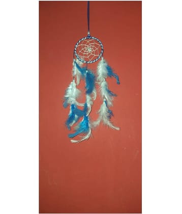 new lucky Feather Blue Dream Catcher - Pack of 1 ( 30 X 8 cms )