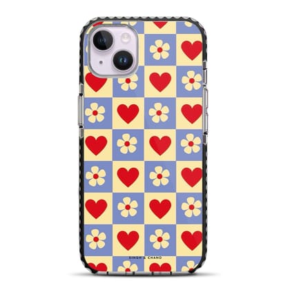 Flower and Heart iPhone 14 Plus Stride Phone Case-Stride