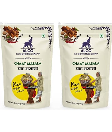 Alco Spices Chaat Masala Powder 100 gm Pack of 2