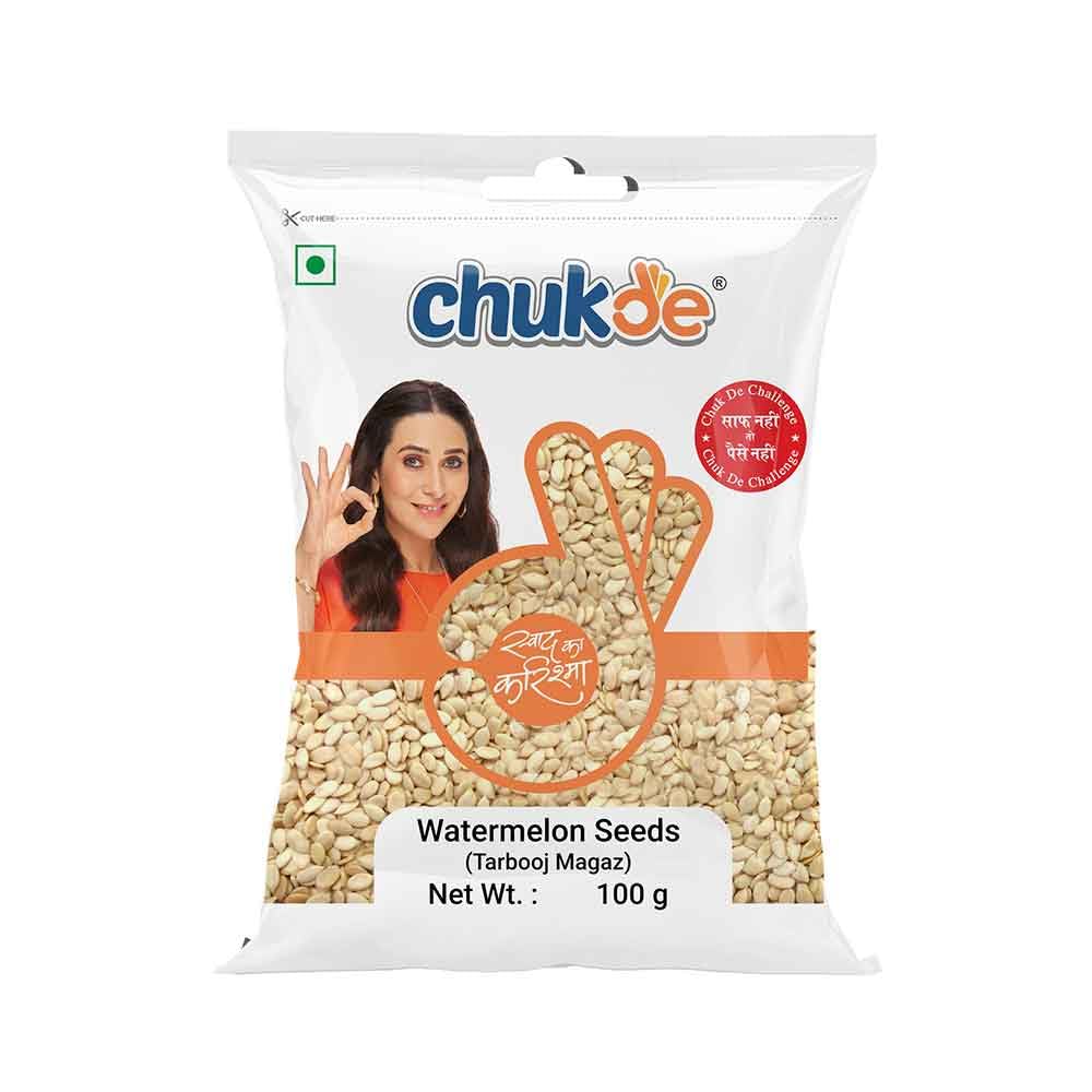 Chukde Spices Tarbooj Magaz Beej (Watermelon Seeds) 100g pack of 3