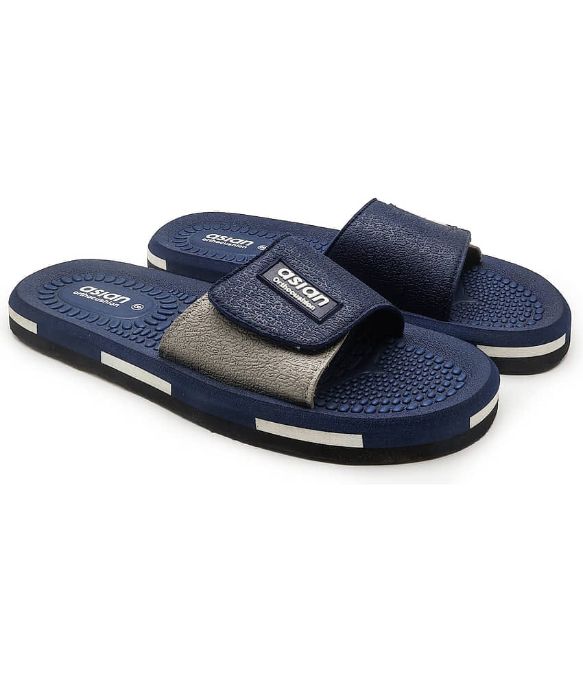 ASIAN AFG-707 Navy Men's Slide Flip Flop