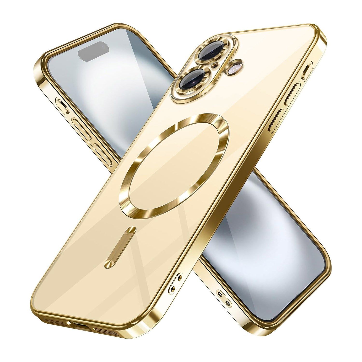 Vaku ® Apple iPhone 16 Plus Luxury Electroplated Magnetic Magsafe Camera Protection TPU Back Cover Case