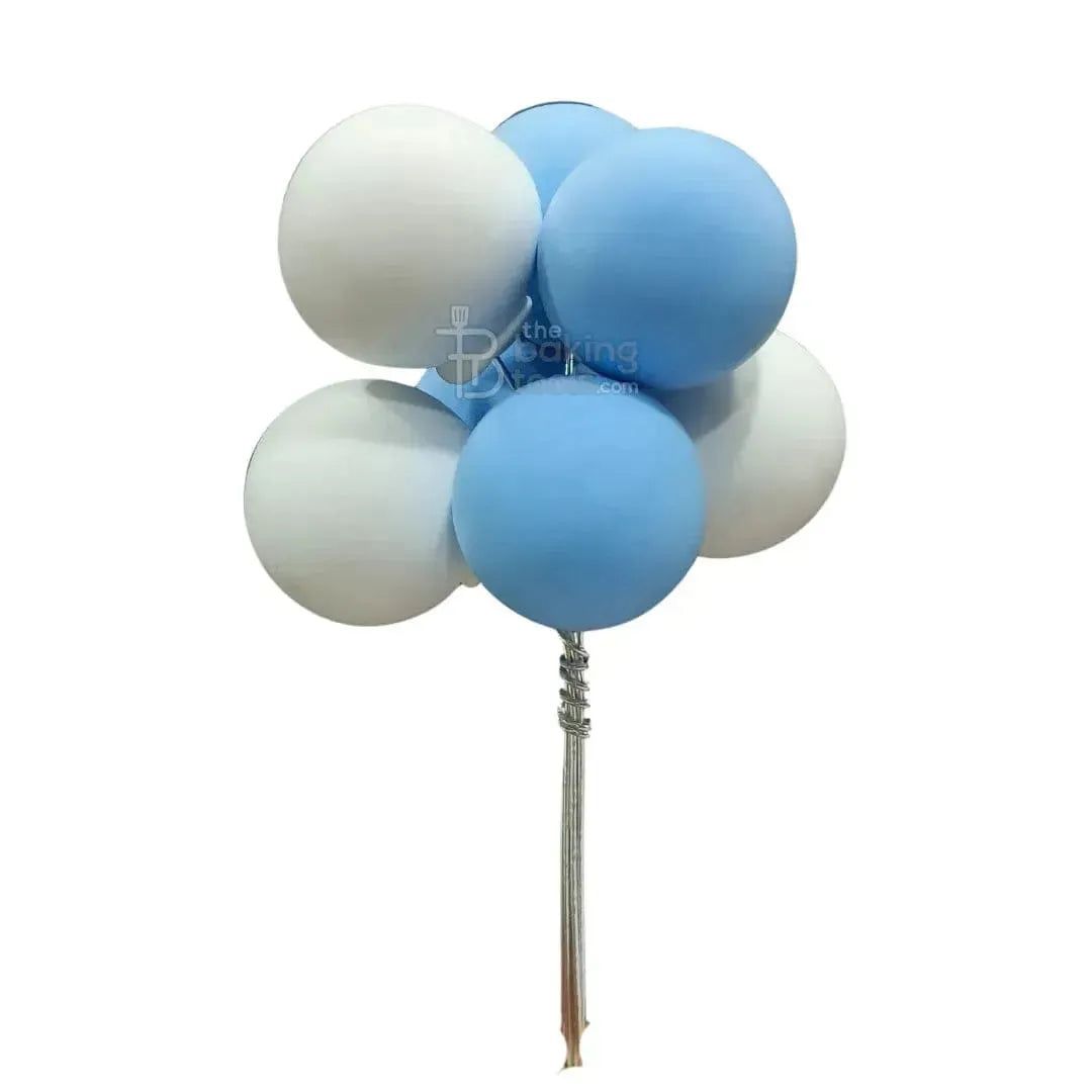Blue And White Balloon Soft Ball Cake Topper