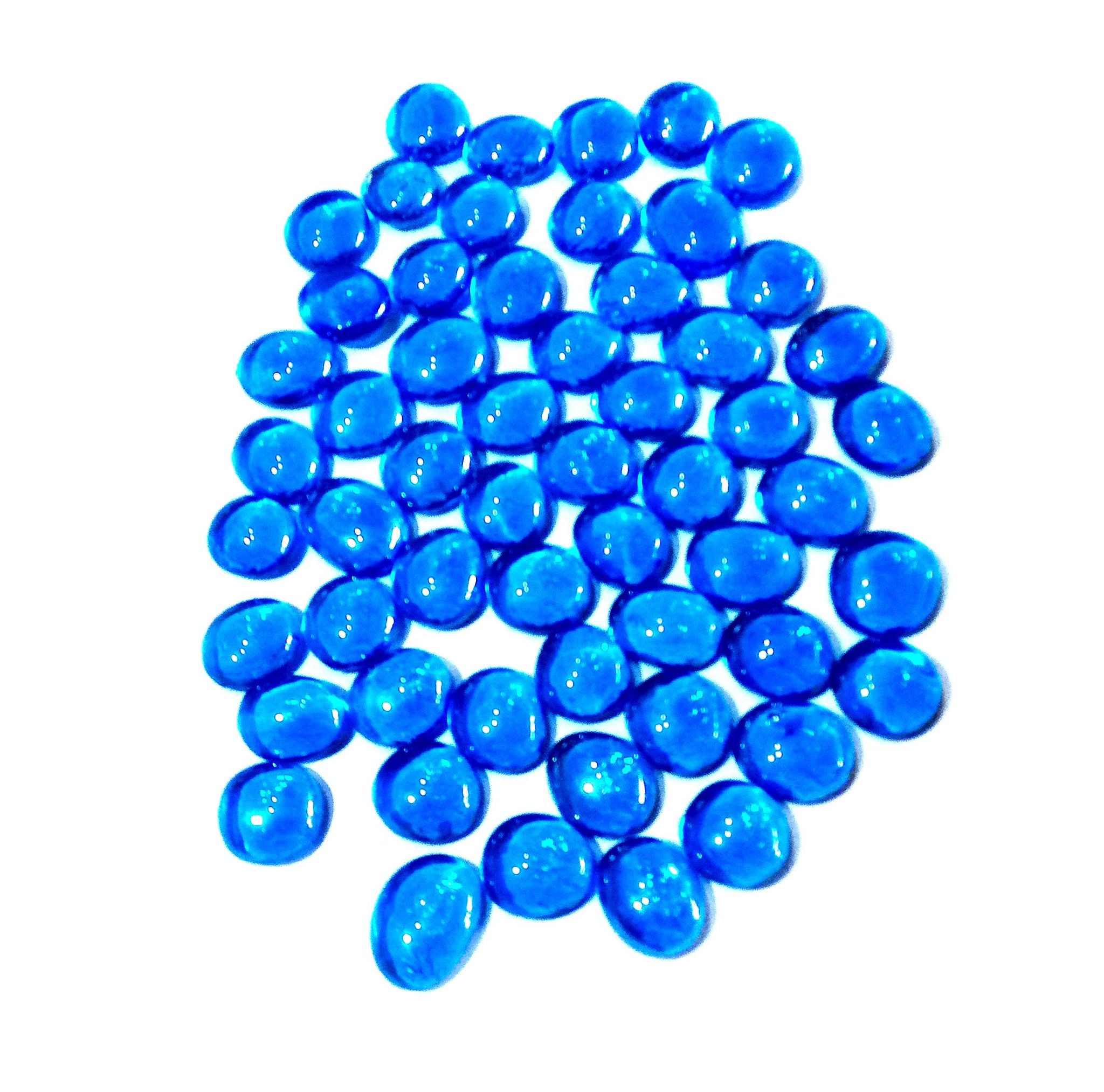 Nawani Glass Stone (Half Round Type) 50 Pcs of Half Glass Marbles.