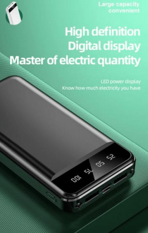 Champion 20000mAh Power Bank with Fast Charging, Dual USB Output, Multi-Layer Protection, Wide Compatibility, Stylish & Compact Design