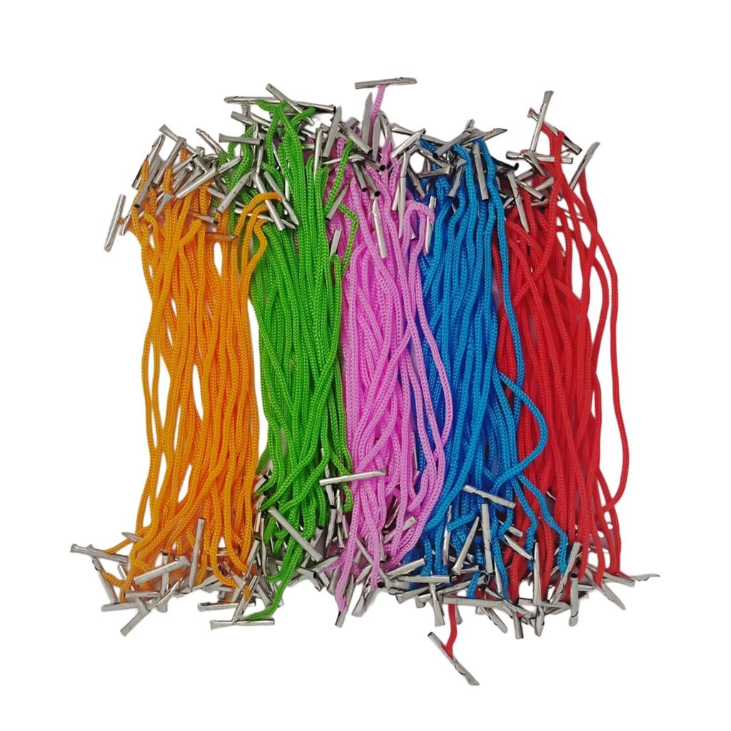 Neon File Tags 6 Inch (Pack of 125) � Multicolor Threads for Paper Binding � Ties Up to 60 A4 Pages � Small Office Paper Tags � Colorful Dhaga for Files, Documents & Crafts � Multi Use - Stationery | Buy online on ZillyBuy