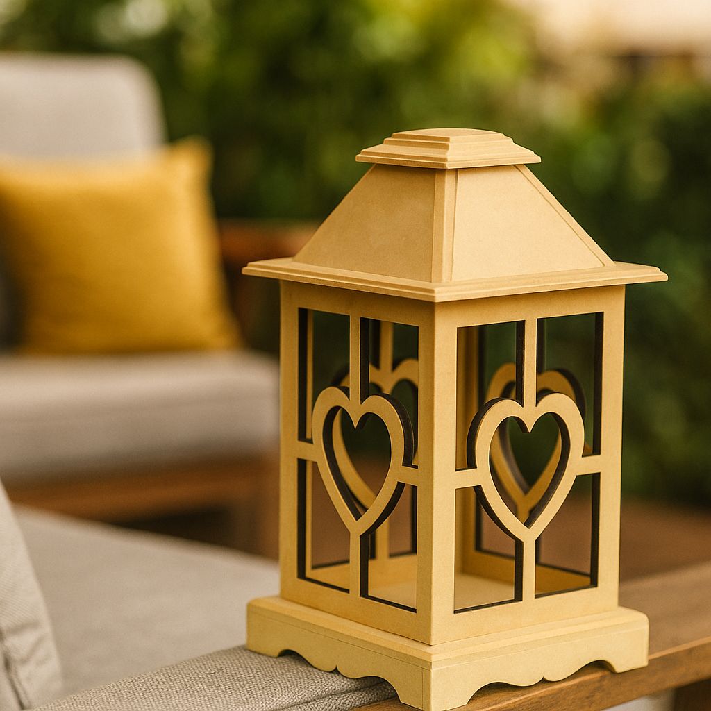 Dbeautify's DIY Heart Cutout MDF Lantern