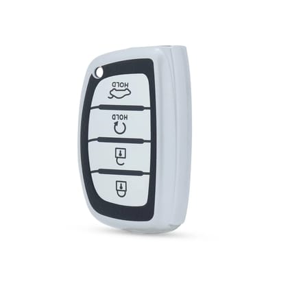 Hyundai Alcazar and Creta 2021 2022 & 2023 | Car Accessories | Protects and Adds Style to Car Key, 4 Button Smart Key