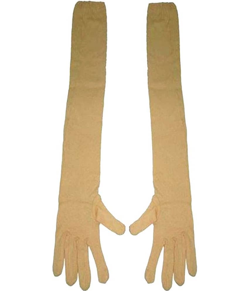Tahiro Beige Cotton Sun Rays Protecting Gloves - Pack Of 1