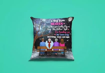 Arni Arts Hug This Family Cushion Cover 16x16 Inch
