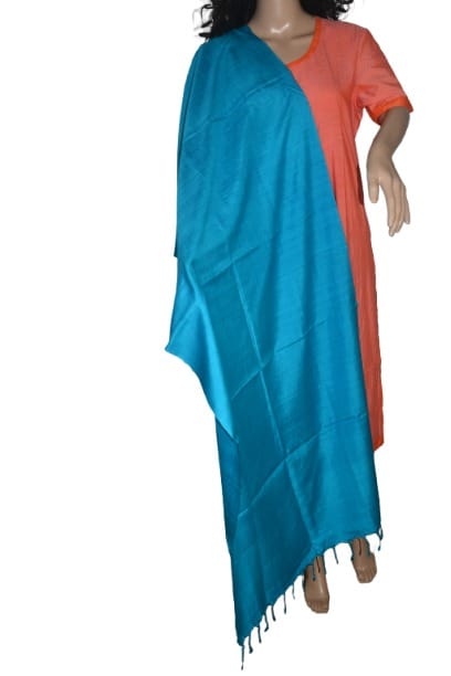 Pure organic Tussar Eri Dyed Stole