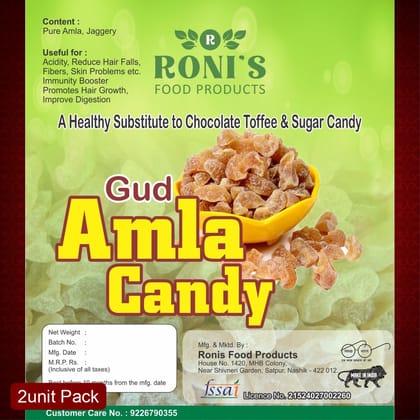 Roni's Sugar-Smart Wellness Kit | Jaggery Amla Candy (500g) & Pure Powder (500g) | Refined Sugar-Free