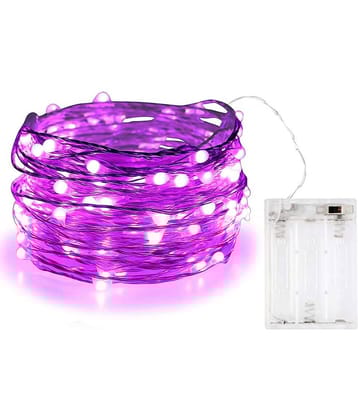 MIRADH Purple 3Mtr 30 Led- 2 Mode Still & Blink String Lights - Pack of 1