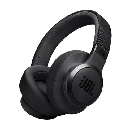 JBL Live 770NC True Adaptive Noise Cancellation Headphones Wireless Over Ear, Spatial Sound, 65Hrs Playtime, Speed Charge, Multipoint Connect & Personi-Fi 2.0, Customized EQ, Google Fast Pair, Black Black / Standard