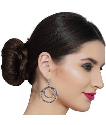 Darshini Designs Silver  Round Earrings For Women And Girls