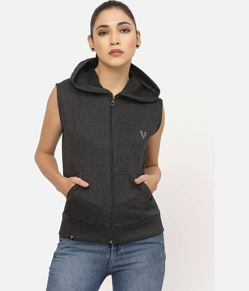 Uzarus - Cotton Blend Grey Hooded Jackets Pack of 1