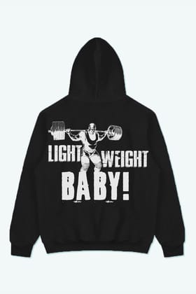 LIGHT WEIGHT BABY HOODIE (BLACK)-S