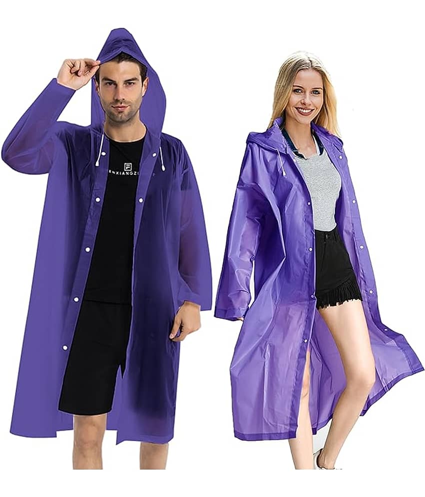 Infispace PVC Long Raincoat - Purple