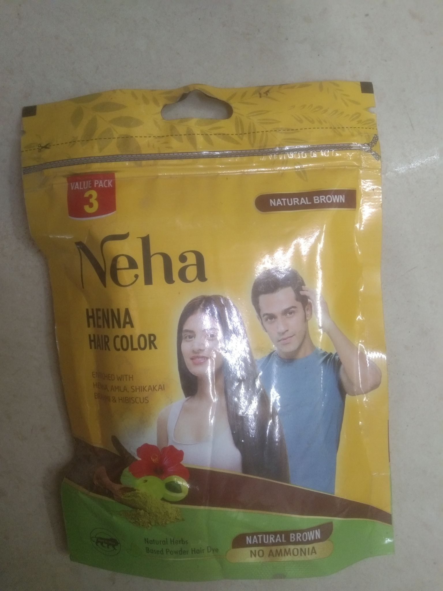 Neha Henna Hair color Natural brown 